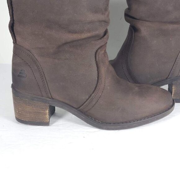 BULL BOXER Women's Sally US 7M Brown Leather Pull on Slouch Ankle Boots Booties - Picture 9 of 14